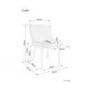 Стул SIGNAL COLIN B Velvet Bluvel 14 серый/черный